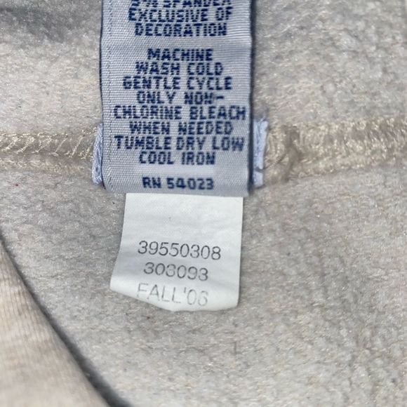 GAP STRETCH Hoodie Beige With Brown Letters and Soft Pink letter border Size XL - Picture 8 of 10